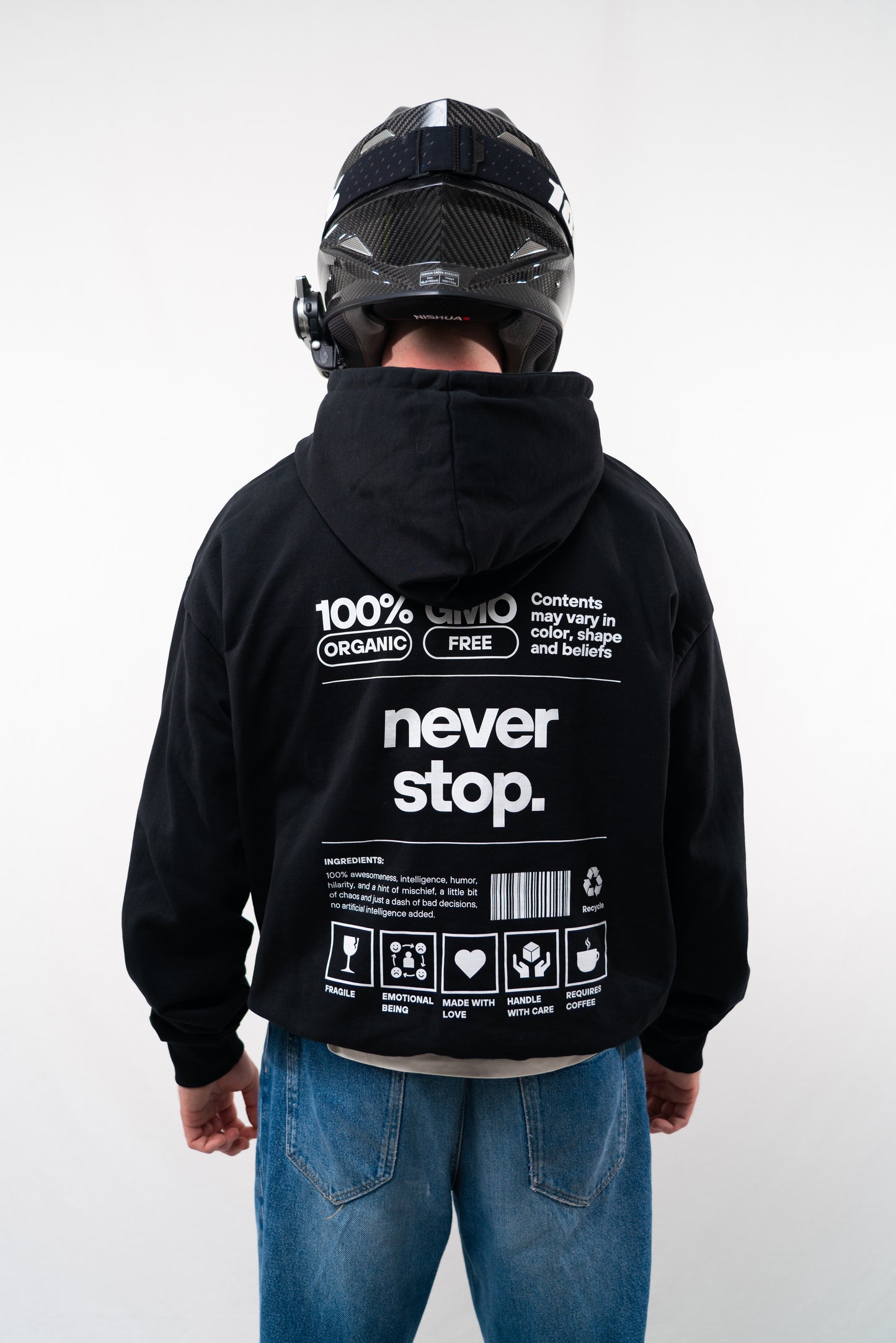 NEVER STOP HOODIE