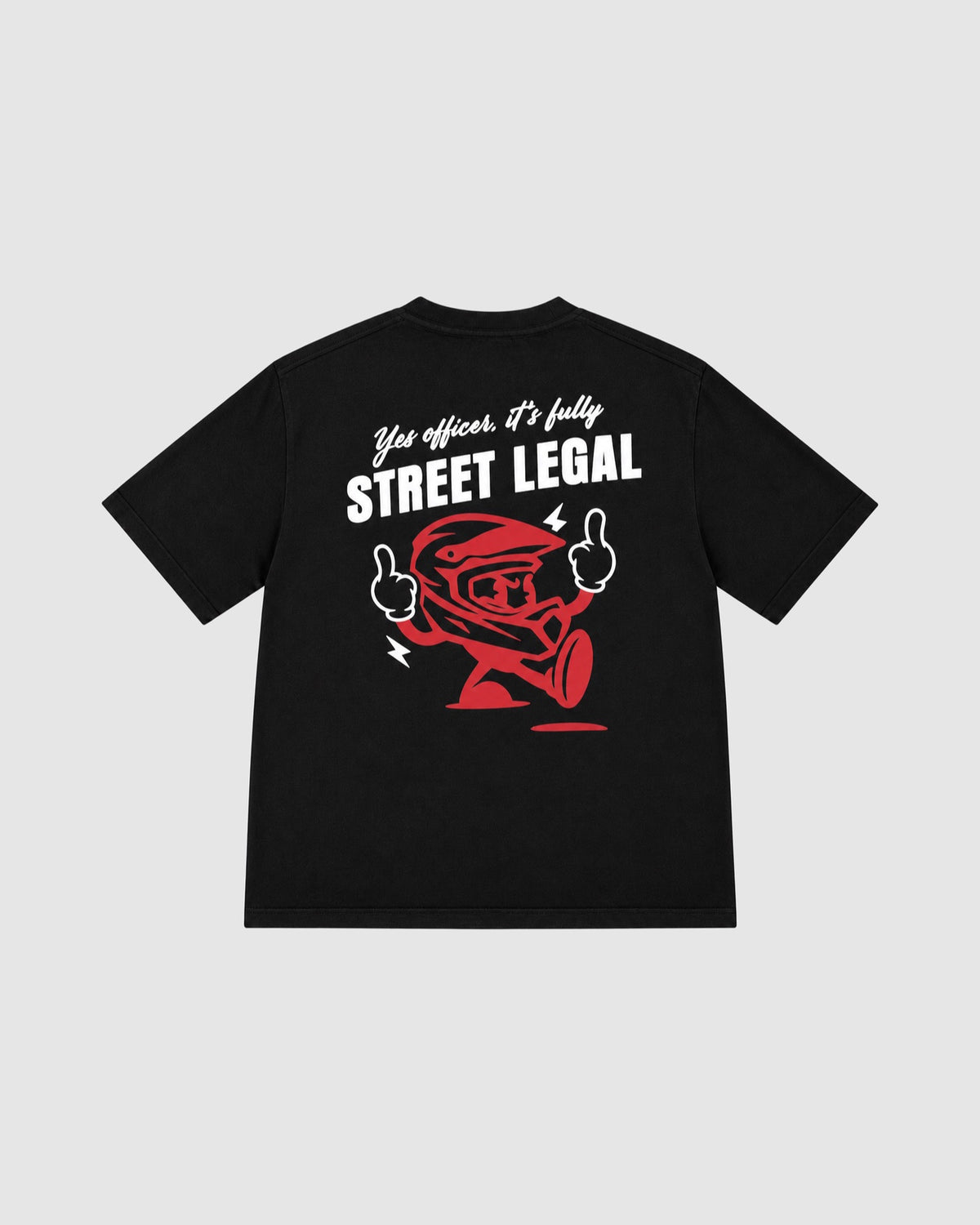 STREET LEGAL BLACK SHIRT - Plain (flat)