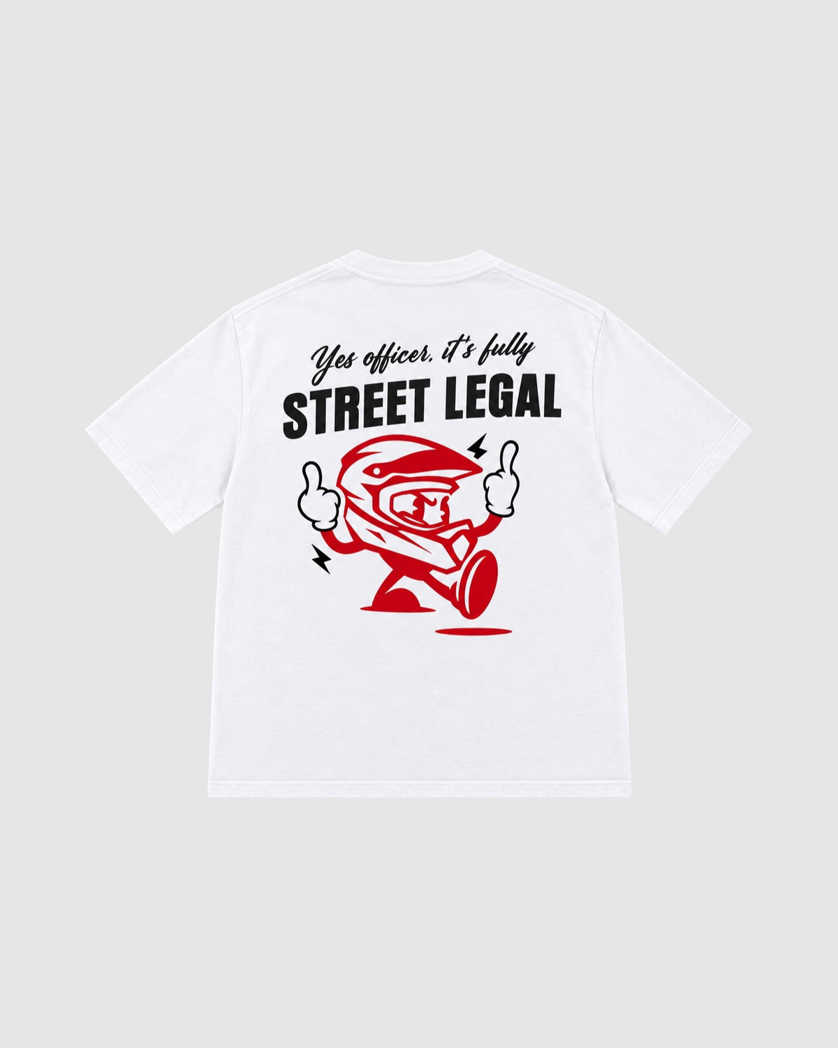 STREET LEGAL WHITE SHIRT - Plain (flat)